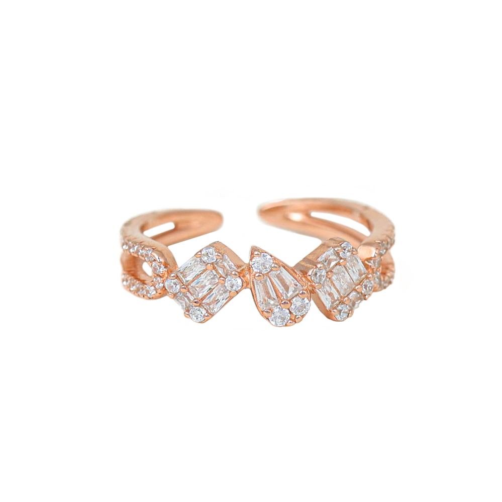 Rose Gold Zircon Unity Ring photo 4